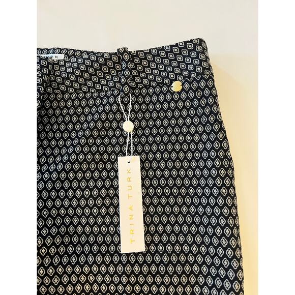 NWT Trina Turk Gemometric Bermuda Shorts Women 8 Chic Career Vacation Black - Picture 7 of 15